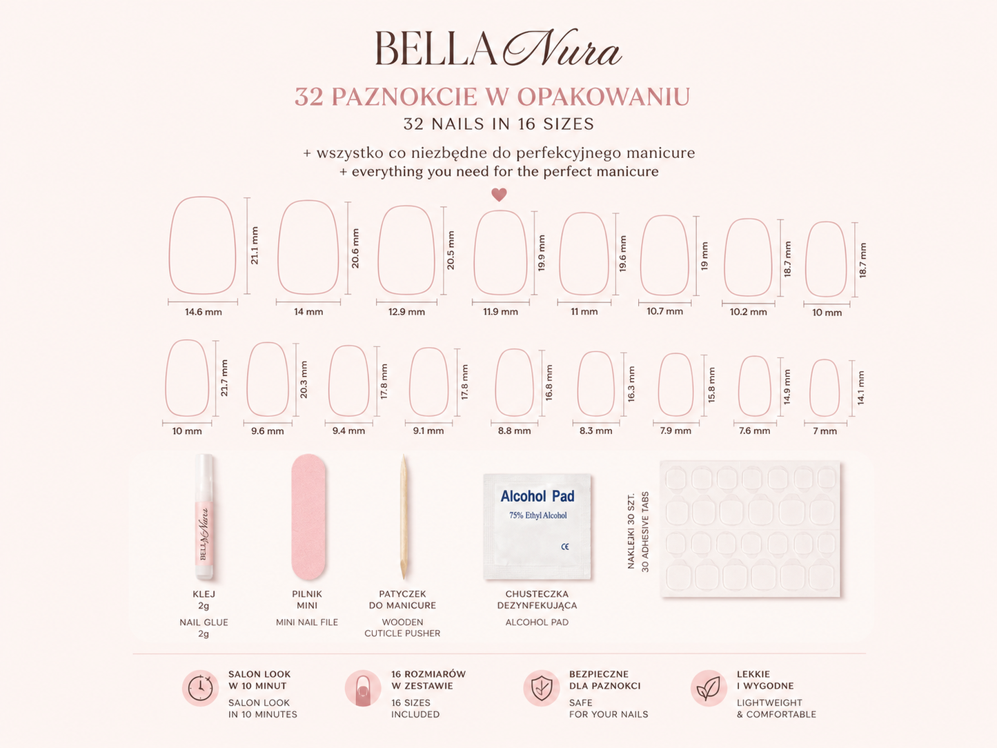 Dusty Rose — Bellanura Press-On Nails