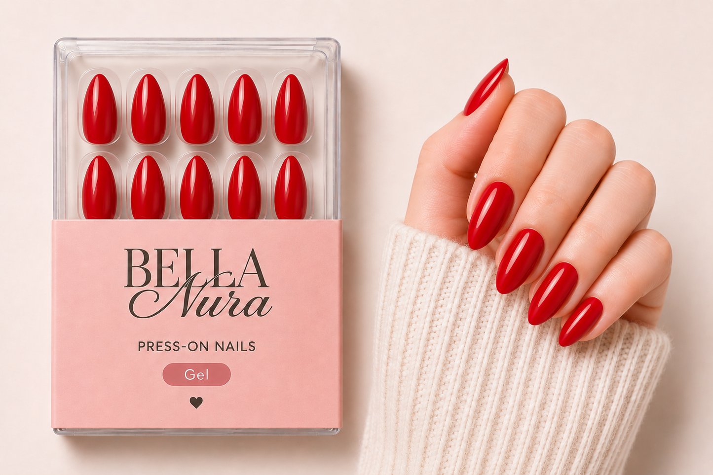 Cherry Red — Bellanura Press-On Nails